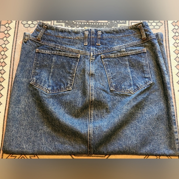 Vintage 1980's The Gap Stone Wash Denim Skirt Size 13/14 - Picture 5 of 16